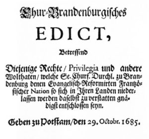 Das Edikt von Potsdam 1685